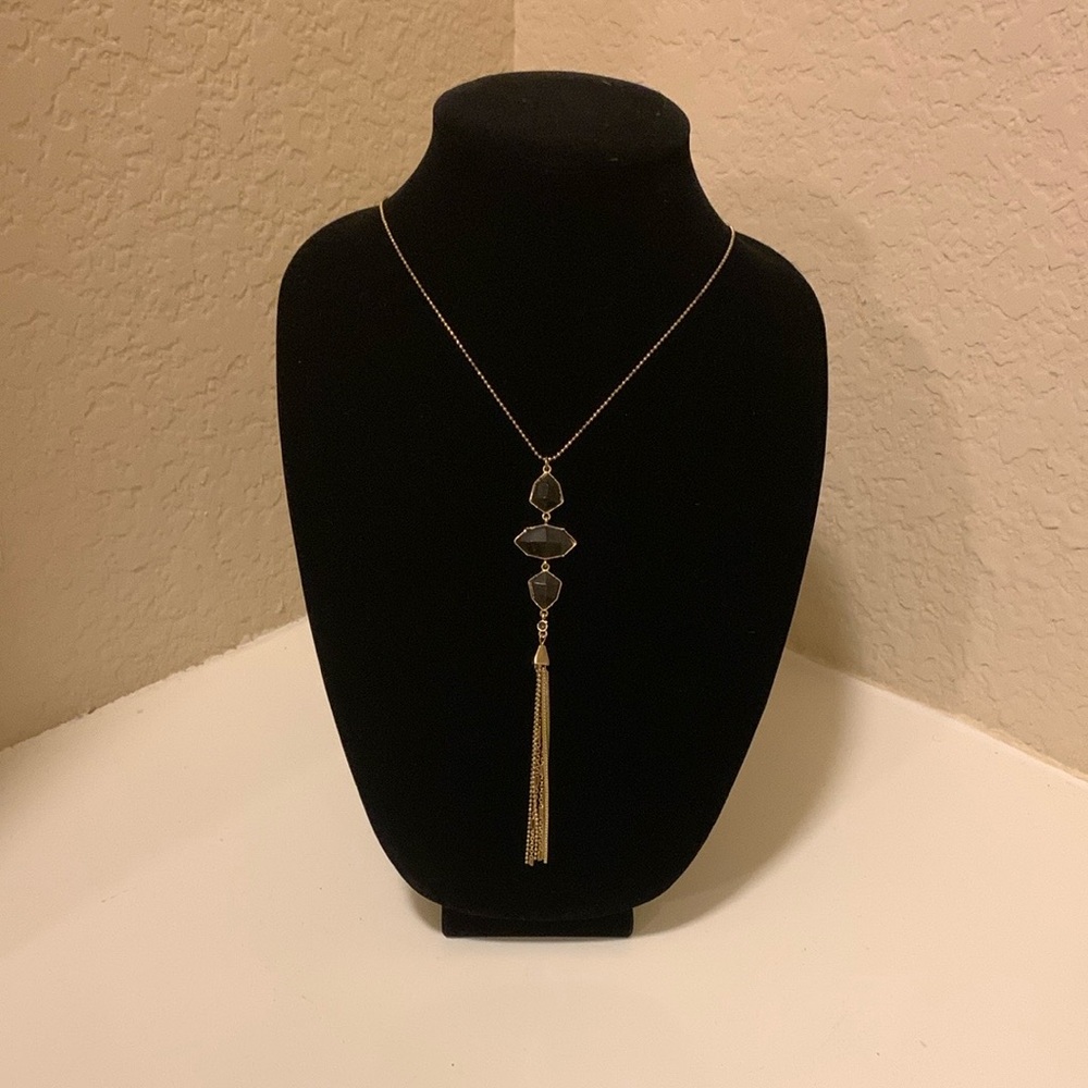 Jessica Simpson Gold and Black Necklace